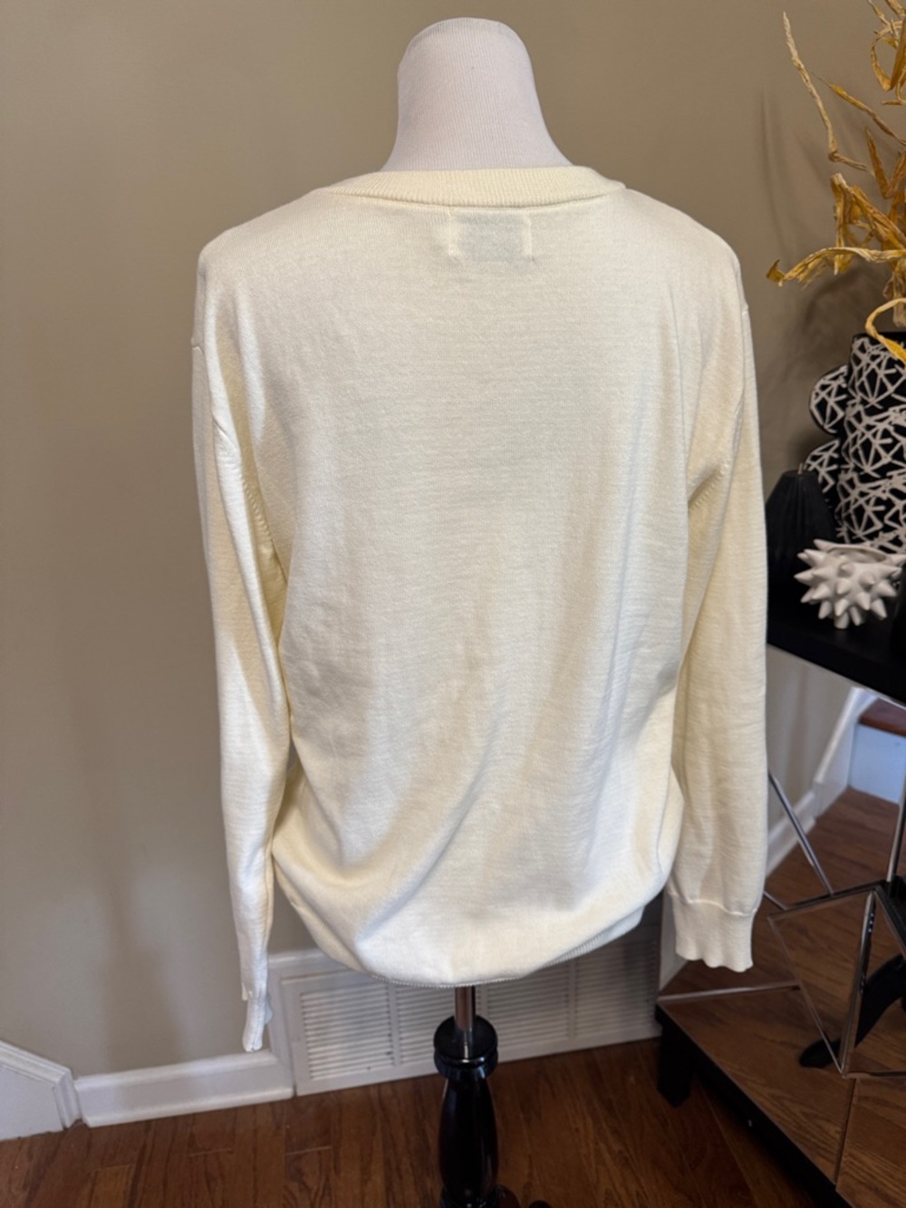 Men’s Apricot Cream Dog Graphic Retro Sweater Green Greyhound Size S pre-owned - Picture 5 of 6